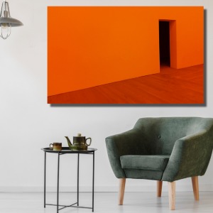 오렌지 문 와이드 풍경 사진 그림 액자 100 x 63 cm