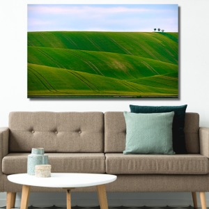 푸른들판 와이드 풍경 사진 그림 액자 100 x 63 cm