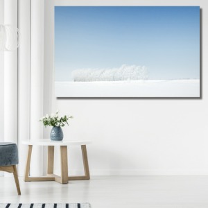 눈과 나무 와이드 풍경 사진 그림 액자 100 x 63 cm