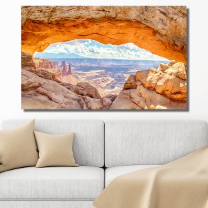 붉은 산 와이드 풍경 사진 그림 액자 41 x 27 cm