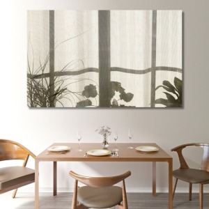 커튼 쉐도우 와이드 풍경 사진 그림 액자 100 x 63 cm