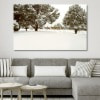 겨울 사슴 가족 와이드 풍경 사진 그림 액자 100 x 63 cm