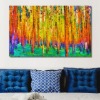 알록달록 자작나무 와이드 풍경 사진 그림 액자 100 x 63 cm