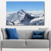 눈 덮인 산 와이드 풍경 사진 그림 액자 41 x 27 cm