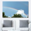 구름 뒤 무지개 와이드 풍경 사진 그림 액자 100 x 63 cm
