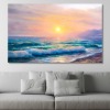 핑크 바다 와이드 풍경 사진 그림 액자 100 x 63 cm